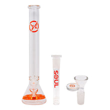 Load image into Gallery viewer, Soul Glass 9mm Thick Orange Glass Beaker Bong 24 Inches
