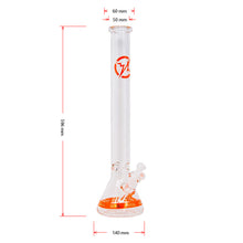 Load image into Gallery viewer, Soul Glass 9mm Thick Orange Glass Beaker Bong 24 Inches
