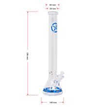 Load image into Gallery viewer, Soul Glass 9mm Thick Blue Glass Beaker Bong 24 Inches
