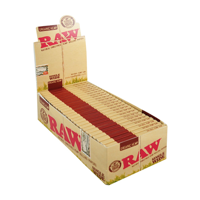 Raw Organic Hemp single wide Rolling Papers