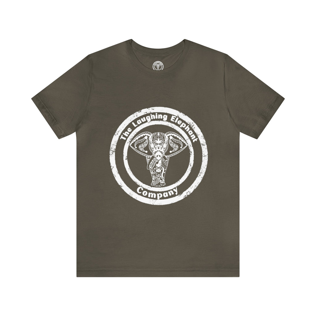 The Laughing Elephant White Logo T-Shirt