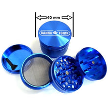 Load image into Gallery viewer, CANNATONIK ANODIZED ALUMINIUM GRINDER 40MM BLUE
