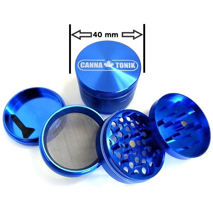 CANNATONIK ANODIZED ALUMINIUM GRINDER 40MM BLUE