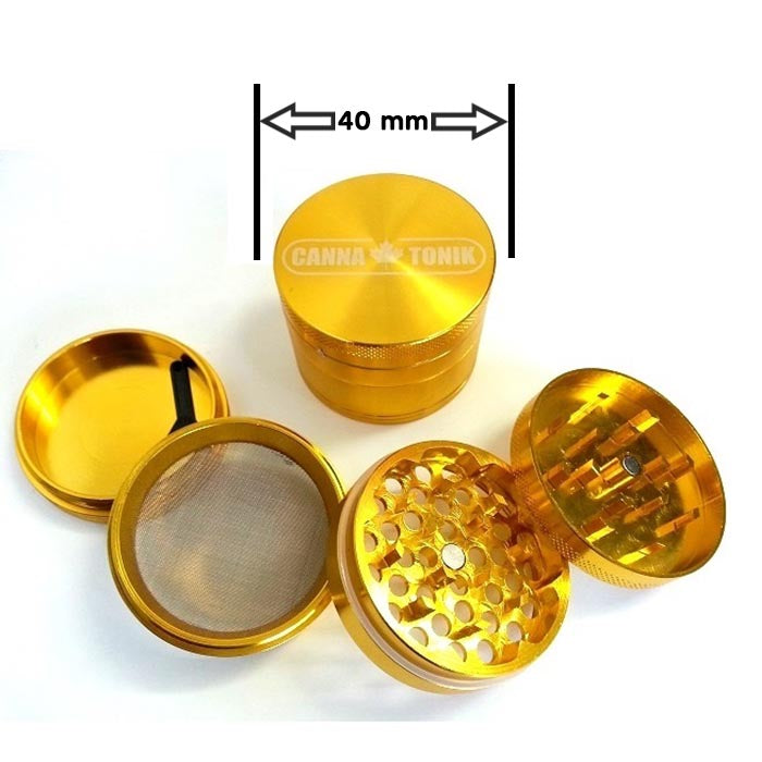 CANNATONIK ANODIZED ALUMINIUM GRINDER 40MM GOLD