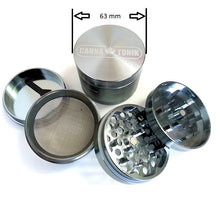 Load image into Gallery viewer, CANNATONIK  ANODIZED ALUMINIUM GRINDER 63 MM GREY
