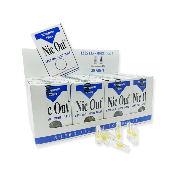 NIC OUT CIGARETTE FILTERS DISPLAY OF 20