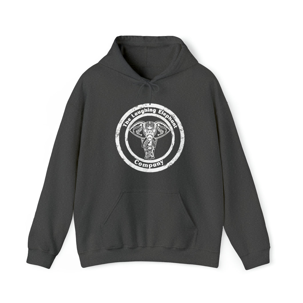 The Laughing Elephant Hoodie White Logo